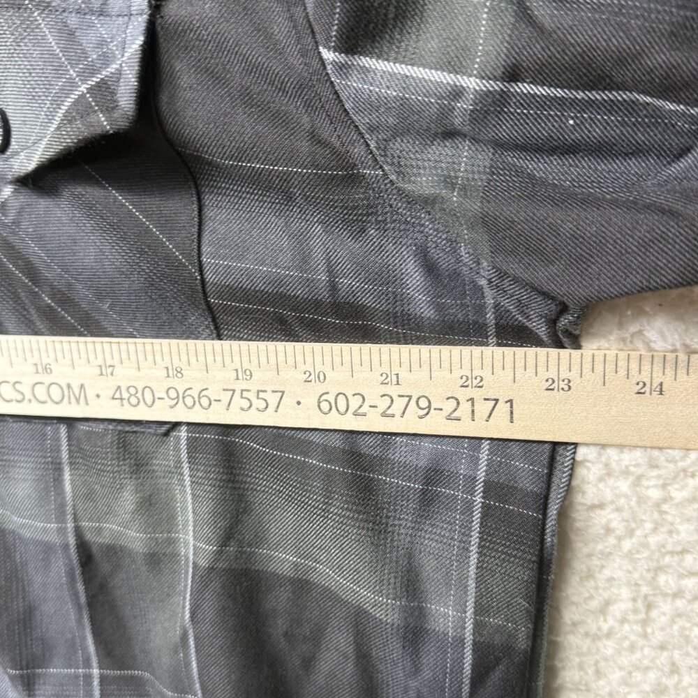 Dixxon Flannel Megadeth Black Gray Plaid Shirt Large NEW - Picture 6 of 9